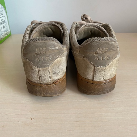 Nike Air Force 1s 7.5 Nude Suede - Picture 3 of 6